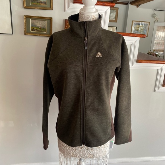 Nike ACG Jackets & Blazers - NIKE ACG Brown Zip Up Jacket Fleece Lined Large